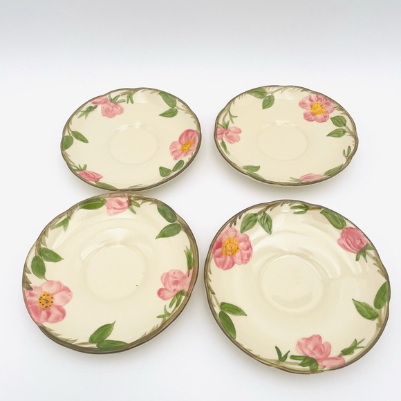 Vintage Franciscan DESERT ROSE Set of 4 CUPS and SAUCERS - Picture 3 of 7